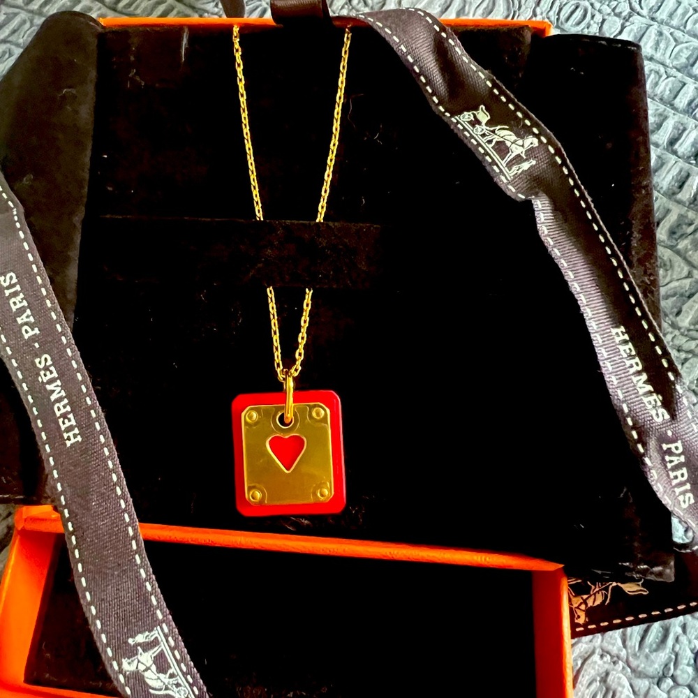 Hermes As de Coeur (ace of hearts) Pendant